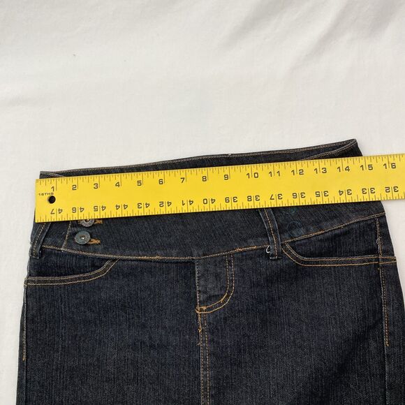 Paris Blues Denim Maxi Skirt Dark Wash Flared 90s Y2K Juniors Size 3 - Picture 13 of 14